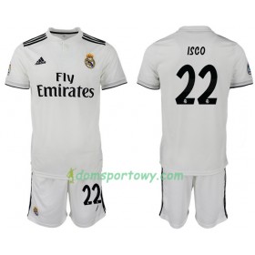 Koszulka Real Madryt ISCO 22 Dziecięcy Domowe Koszulki Piłkarskie 2018-2019 Krótki Rękaw